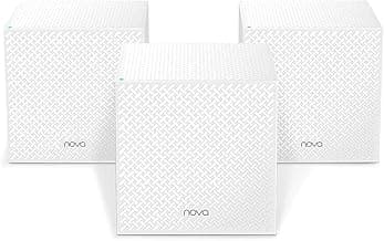 Tenda Nova MW12 Mesh WLAN System - AC2100 Tri-Band WLAN Mesh System - empfohlen für Häuser mit 3-4 Schlafzimmern - 9X Gigabit Port - Ersetzt Router & Repeater - APP Steuerung - 3er Pack - Details ansehen