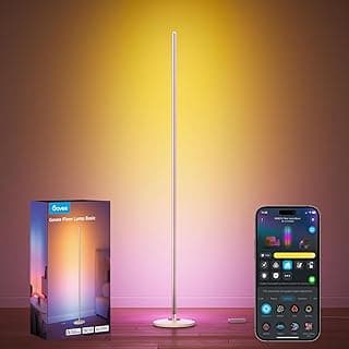 Govee RGBIC LED Stehlampe Wohnzimmer, 1000lm Stehleuchte Dimmbar, Arbeiten mit Matter & Alexa, 85 Szenenmodi, 16 Millionen Farben, DIY & Musikmodi, 136cm Ecklampe für Schlafzimmer Deko, Gold - Amazon Angebot