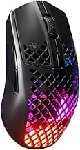 SteelSeries Aerox 3 Wireless - RGB Gaming-Mouse mit Öffnungen in der Oberfläche - Federleichtes, wasserabweisendes Design - Optischer TrueMove Air-Sensor mit 18.000 DPI - Onyx - Details ansehen