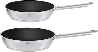 RÖSLE ELEGANCE Bratpfannen-Set 2-tlg., Hochwertige Universalpfannen mit robuster Antihaftversieglung ProCera, 20 cm und 28 cm, Edelstahl 18/10, induktionsgeeignet - Amazon Angebot
