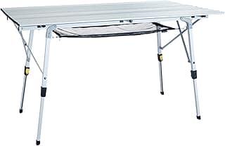 Uquip Campingtisch Variety L Silver I 70 x 51 x 120 cm I kompakter Falttisch mit 30 kg Traglast I Stabiler Klapptisch aus Aluminium I tragbarer Outdoor-Tisch für Camping, Picknick, Festivals & Garten - Produktbild