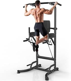 Dskeuzeew Power Tower Multifunktion Dip-Station Klimmzugstange Freistehend für power station Krafttraining keine Bohrung im Home-Gym belastbar 205 kg - Produktbild