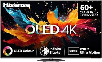 Hisense 65A85N 164cm (65 Zoll) Fernseher, 4K UHD OLED Smart TV,120Hz, HDMI 2.1, Game Mode Pro, AMD FreeSync Premium, Dolby Vision IQ & Atmos, Bluetooth, Alexa Built-in, Schwarz, [2024] - Jetzt günstig kaufen