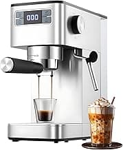 Kaffeemaschine, 20 Bar Siebträger Mit Milchaufschäumer Für Espresso, Cappuccino Und Latte - Kompakte Espressomaschine Mit Thermoblock, Heißwasserfunktion & Entkalkungsanzeige - Perfekt Für Haushalt Un - Günstig online kaufen