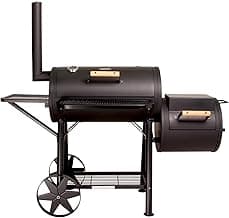 TAINO Yuma XXL 90kg Profi-Smoker massiver Räucherofen Holzkohle schwarz 3,5mm Stahl - Details ansehen