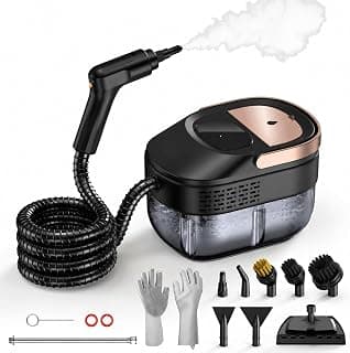 ODSD Dampfreiniger Handgerät für Haushalt und Auto 15s Aufheizzeit | 3 BAR Hochdruckdampf, 1,6L großer Tank, 3-stufig einstellbarer Dampfreiniger, für Küche, Bad, Fenster und Boden Reinigung - Stark reduziert