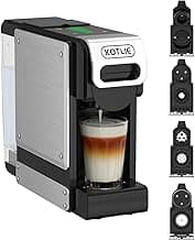 KOTLIE ST-550 Multi-Kapsel Kaffeemaschine, 4 in 1 Kapsel Kaffeemaschine für Nes Original/D*G/MIO und gemahlenen Kaffee, 19 Bar, 7-stufige Wassermenge - Amazon Angebot