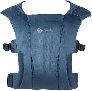 Ergobaby Embrace Soft Air Mesh Babytrage für Neugeborene ab Geburt, 2-Positionen Bauchtrage Baby Tragetasche Ergonomisch, Blue - Details ansehen
