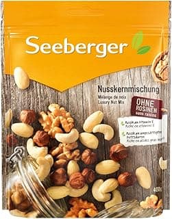 Seeberger Nusskernmischung 7er Pack: Pure Nuss-Mischung aus knackigen Haselnusskernen, Mandeln, Walnüssen & Cashewkernen - intensives Nuss-Aroma, glutenfrei (7 x 400 g) - Produktbild