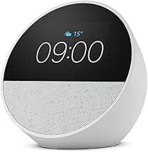 Amazon Echo Spot (neueste generation), smarter Wecker mit sattem Klang und Alexa, Weiß - Produktbild