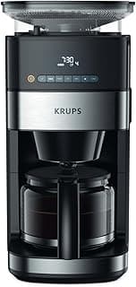 Krups KM8328 Grind Aroma Kaffeemaschine mit Mahlwerk | 24-Stunden-Timer | 180 g Bohnenbehälter | 1,25 L Fassungsvermögen für bis zu 15 Tassen Kaffee | Auto-Off-Funktion | 3 Mahlgrade | Schwarz - Amazon Angebot