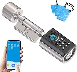 WELOCK Türschloss Fingerabdruck ToucA51,Elektronisches Türschloss Code,mit RFID Karte,APP,WiFi,Fingerabdruck Schloss Haustür IP65,Smartes Türschloss,Schließzylinder für Türen von 30-70mm,Smart Lock - Details ansehen