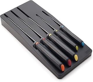 Joseph Joseph Elevate Knives Store 5-teiliges Messer-Set mit Schubladen-Aufbewahrungseinlage, Black - Amazon Angebot