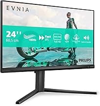 Philips Evnia 24M2N3200AM - 24 Zoll Full HD Gaming Monitor, 180 Hz, 1 ms, FreeSync Prem., G-Sync comp., HDR10 (1920x1080, 2X HDMI 2.0, 1x DisplayPort 1.4) schwarz-grau - Produktbild