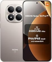 XIAOMI Redmi Note 15 Pro 5G Smartphone (8+256 GB) – Handy mit Android, 6580-mAh-Akku, IP66/IP68 Staub- und Wasserschutz, Neue 200-MP-Kamera, 6,83 AMOLED-Display, Titanium, 2 Jahre Garantie - Produktbild