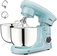 Camic Standmixer, 4,2 QT + 5,3 QT Elektrischer Lebensmittelmixer, 10 Geschwindigkeiten mit digitaler Einstellung, 3-in-1-Küchenmixer zum Backen von Kuchen, Keksen, Brot, Salat mit Schneebesen - Amazon Angebot