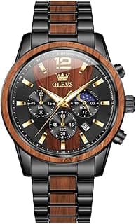 OLEVS Uhr Herren Automatik, Automatik Uhr Herren mit Mondphasenanzeige & Offenem Herzwerk, wasserdichte Herrenuhr Automatik Edelstahl, Uhren Herren für Alltag & Feierlichkeiten - Extrem reduziert