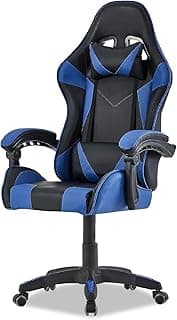 Walden Gaming Stuhl ergonomisch Office Chair bürostühle Gaming Chair Rückenlehne Sitzhöhe verstellbar Drehstuhl Racing Office Computer Ergonomic Video Game Chair (BLAU) - Stark reduziert