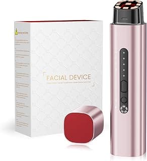Gesichtsmassagegerät Radiofrequenz 5-in-1, EMS & Lichttherapie, Straffendes Lifting für Gesicht & Hals, Reduziert Falten, Feine Linien & Vergrößerte Poren, Anti-Falten, für Straffere Haut (Roségold) - Stark reduziert