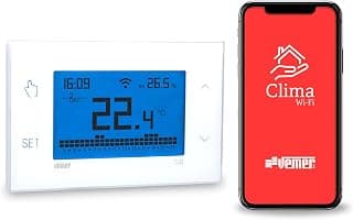VEMER VE772000 TUO WIFI - Thermostat Heizung Smart Home, WLAN Raumthermostat, Wochenprogrammierung, Steuerbar mit APP über Smartphone mit iOS und Android, Stromversorgung 230V, Weiß - Jetzt günstig kaufen