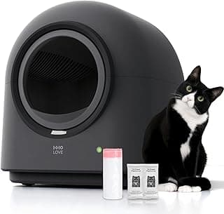 Katzenklo Selbstreinigend Katzentoilette L1-PRO, Automatisches Katzenklo Elektrisches, APP-Steuerung, Selbstreinigendes Katzenklo für 2 Katzen Mehrere Katzen, Dunkelgrau