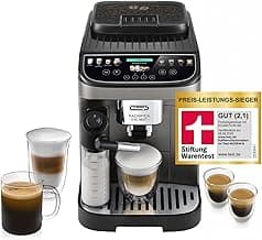 De’Longhi Magnifica Evo Next - Perfetto Kaffeevollautomat mit LatteCrema-Milchaufschäumer, 13 One-Touch-Getränke, Coffee- und Cappuccino Kaffeemaschine, farbiges Touch-Display, Titan (ECAM312.80.TB) - Details ansehen