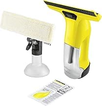 Kärcher Akku-Fenstersauger WV 6 Plus (Extra lange Akkulaufzeit: 100 min, wechselbare Absaugdüse, Sprühflasche mit Mikrofaserbezug, Fensterreiniger-Konzentrat 20 ml, ohne Sonderzubehör) - Top Deal