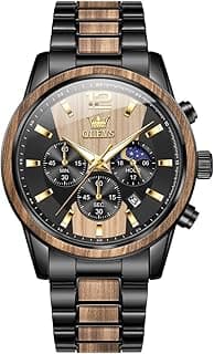 OLEVS Uhr Herren Automatik, Automatik Uhr Herren mit Mondphasenanzeige & Offenem Herzwerk, wasserdichte Herrenuhr Automatik Edelstahl, Uhren Herren für Alltag & Feierlichkeiten - Extrem reduziert