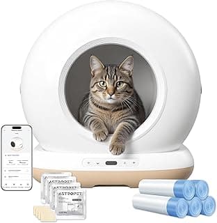 AstroPet Automatisches Katzenklo, Selbstreinigende Katzentoilette mit Matte, APP-Steuerung, UV-Sterilisation, Mehrfacher Sicherheitsschutz, Elektrisches Katzenklo für Mehrere Katzen - Produktbild