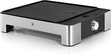 WMF Lono Tischgrill Quadro, Indoor Grill, Elektrogrill klein mit kompakter Grillfläche, spülmaschinenfest, 1250 W - Top Deal