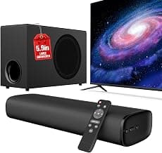 Upgraded Soundbar for TV with 5.9 Big Powerful 110W Subwoofer, TV Speakers with Deep Bass, Bluetooth 5.3/ARC/Optical/AUX Connect, Surround Sound System for PC/Gaming/Projectors/Gift, 1 Set - Amazon Angebot