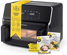Rachs KOCHWERK Vario-Doppelkammer Heißluftfritteuse 9 L | Airfryer mit teilbarer Kammer, Touchscreen & 8 Programmen | Frittieren von Speisen ohne Öl - fettarm | 2700 W Smart-Cook Funktion - Amazon Angebot