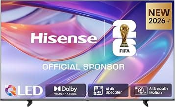 Hisense 58E7DS Fernseher 58 Zoll, 4K UHD QLED, Smart TV, Hi-View AI Engine, 60Hz Game Mode Plus, Dolby Vision IQ, HI-QLED Colour, Filmmaker Mode, AI Smooth Motion, Airplay, Sprachsteuerung[2026] - Stark reduziert
