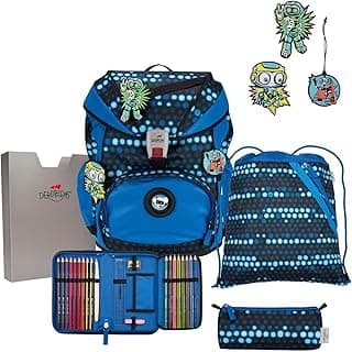 DerDieDas ErgoFlex Exklusiv Superflash Schulranzenset 5-teilig Blue Robot - Super Angebot