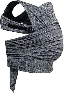 Boppy Comfyfit Evolution Babytrage, einfach zu tragen und verstellbar, ergonomische Babytrage für Mamas Vorderseite mit Kopf- und Nackenstütze, breite geknotete Gurte, verstellbare Armlöcher - Amazon Angebot
