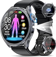 2026 Neu AI Smartwatch Herren mit ChatGPT/EKG/HRV/ΒΙυτｚυcker/BMI/Harnsäure/LED-Licht, 1.53 Gesundheitsuhr mit Telefonfunktion, 24H ΒΙυtdrυck/SpO2 Schlafmonitor/SOS-Notruf Fitnessuhr für Android iOS - Amazon Angebot