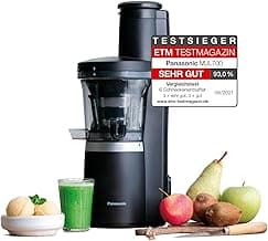 Panasonic Slow Juicer MJ-L700KXE, elektrische Fruchtpresse, Entsaften von ganzen Früchten und Gemüse, 75-mm Öffnung, schlankes Design, sicher und praktisch, Schwarz, Mattschwarz - Günstig online kaufen