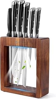 PAUDIN Messerblock Set, Messerset 7-teilige, Messerset mit Messerblock, Scharfes Küchenmesser Set mit Holzblock, Profi Messer Set mit Kochmesser Brotmesser aus Hochwertigem Edelstahl und ABS Griff - Günstig online kaufen