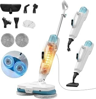 Dampfreiniger 10-in-1 mit Handgerät, 15s Schnellaufheizung, 2 Dampfstufen & Sprayfunktion, 500 ml Tank, Steam Mop für Fliesen, Laminat, Parkett, Teppich, Küche, Bad, Auto - Extrem reduziert