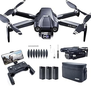 GPS Drohne mit Kamera 4K UHD, 90 Min. Flugzeit, 1000 m Steuerreichweite, automatische Rückkehr, Folge-Modus, bürstenloser Motor, 5G FPV faltbare RC-Quadcopter für Anfänger – CHUBORY X10 PRO - Super Angebot