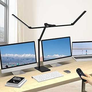 EPABINA Die 36W 3000 Lumen Schreibtischlampe mit Sockel, LED Dimmbar Tageslichtlampe, Drehbare Tischlampe, 120cm Monitor Lampe mit Automatischer Beleuchtung für Zeichnen - Produktbild