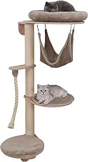 Kerbl Pet Katzenkratzbaum Dolomit Grappa, Katzenliegeplatz, zur Wandmontage, taupe, 80x66x158cm, Sisalsäulen, Katzen, platzsparend montierbar - Details ansehen