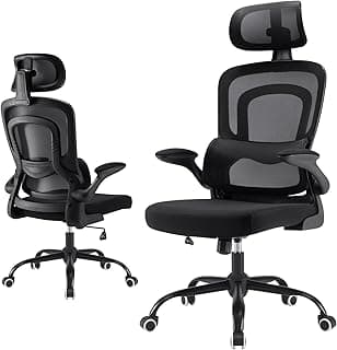 Farini Ergonomischer Stuhl Büro Computer Stuhl mit Rollen Schreibtisch für Bequemer Home Office Höhenverstellbar Chefsessel Bürostuhl mit Kopfstütze - Günstig online kaufen