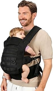 Babytrage für Papa, Ergonomische Baby Trage mit Hüftgesunde (4-36 Monate), 3-in-1 Baby Carrier für 3,5-15kg, Leicht, Atmungsaktive, Einhandbedienung für Unterwegs & Reisen, Schwarz - Super Angebot