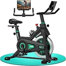 Neu Heimtrainer Fahrrad, DMASUN Hometrainer Fahrrad, Verstellbarer Widerstand, Extra Bequemer Sitz & Sitzbezug, Großer Tablet-Halter, Leises Stabiles Fitnessbike für Zuhause, Bis 160kg Belastbar - Top Deal