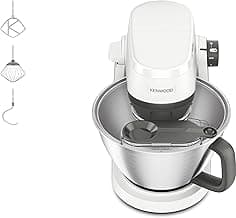 Kenwood Multi Tasker - Küchenmaschine, 1000W Motor, 44% leiser*, 4,3l Rührschüssel mit Griff, 1,7kg Teigkapazität, 7 Geschwindigkeiten, Rührarm-Lift, Zubehörfach, Spritzschutz, Weiß (KHC30.000WH) - Günstig online kaufen
