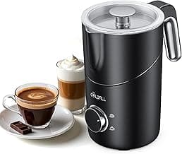 Milchaufschäumer Elektrisch 8-in-1, Automatischer Milchschäumer 400ml für Heiße & Kalte Schäume, Spülmaschinengeeignet, Leise, Abnehmbares, für Cappuccino, Hafermilch, Latte, Sojamilch - Super Angebot