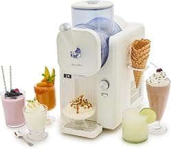 GreenPan Frost Eismaschine & Slushie-Maschine, Softeis, Sorbet, Margaritas, Milchshakes, Gefrorener Joghurt, Kein Vorfrieren, Fertig in 15 Minuten, 6 Modi,7 Texturen,Selbstreinigend,Familiengröße,Weiß - Details ansehen