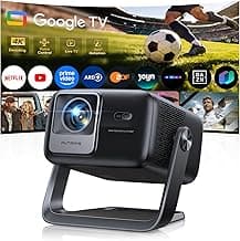 Beamer 4K mit Google TV, Autofokus, 360° Drehständer für Heimkino & Outdoor | Smart Beamer Unterstützt 30W Lautsprecher, Autofokus/6D Trapezkorrektur, HDR10, WiFi Bluetooth FULL HD 1080P LED Projector - Stark reduziert