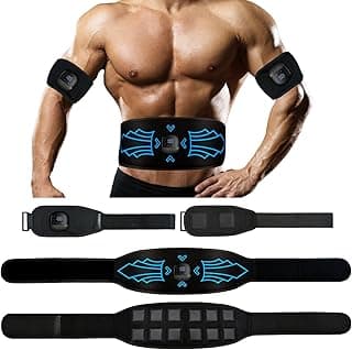 EMS Bauchmuskeltrainer, Bauchmuskeltrainer Elektrisch mit 10 Modi 30 Intensitäten, EMS Trainingsgerät Typ-C Aufladung für Bauchmuskel Muskelaufbau, Nzeige des Kalorienverbrauchs - Produktbild